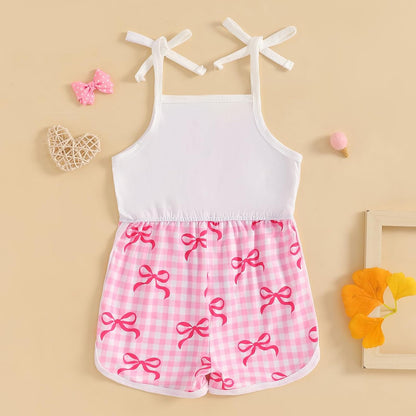 WZTYYDS Toddler Baby Girl Summer Clothes Floral Romper Tie-Up Strap Halter Jumpsuit Infant Summer