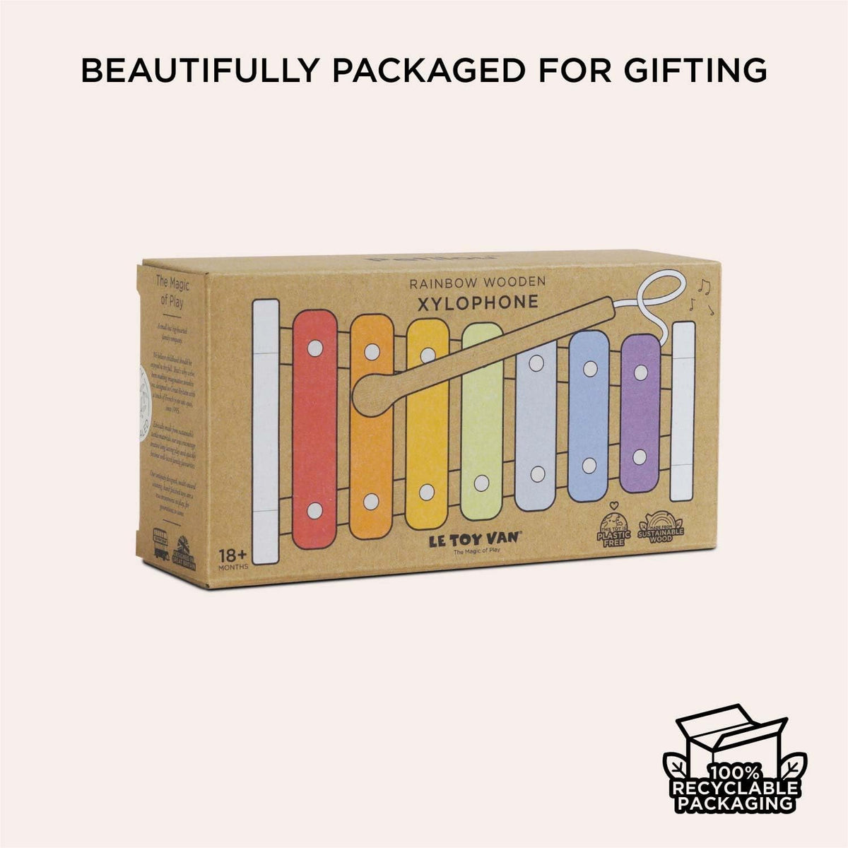 Le Toy Van – Wooden Musical Xylophone | Girl & Boy Colourful Musical Toy with 7 Delightful Sounding