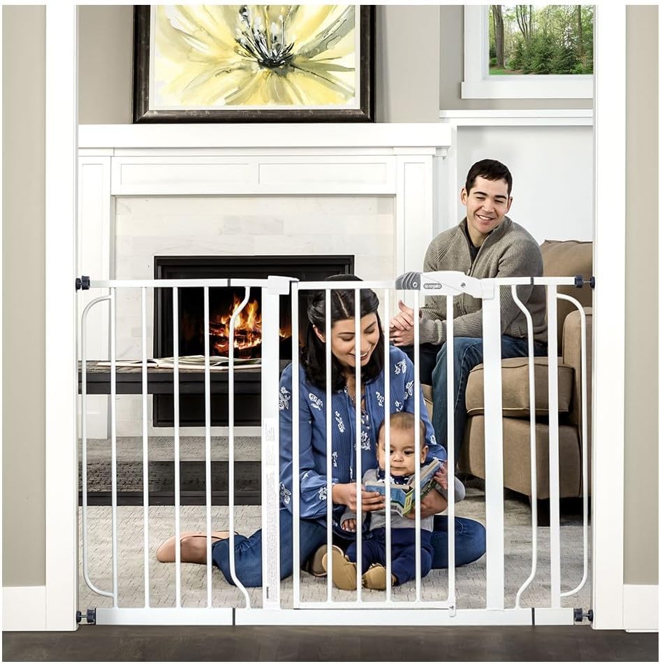 Regalo Easy Step 49-Inch Extra Wide Baby Gate, Includes 4-Inch and 12-Inch Extension Kit, 4 Pack of