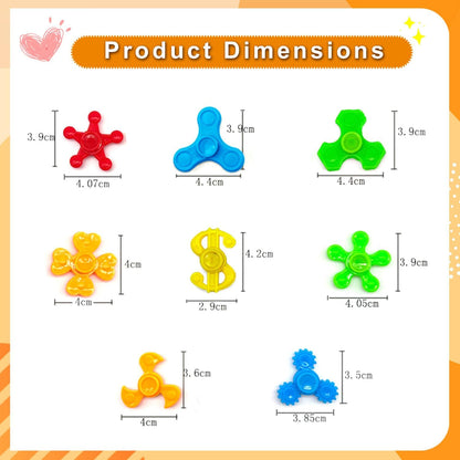 50 Pack Mini Fidget Spinner Toys,Stress Relief Sensory Toys,Birthday Gifts Party Favors for Kids