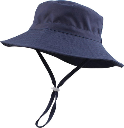 Peecabe Summer Baby Sun Hat for Boys Girls UPF 50+ Wide Brim Toddle Bucket Hat Adjustable Baby