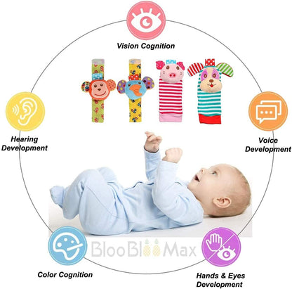 Wrist Rattles Foot Finder Rattle Sock Baby Toy, Rattle Toy, Arm Hand Bracelet Rattle, Feet Leg