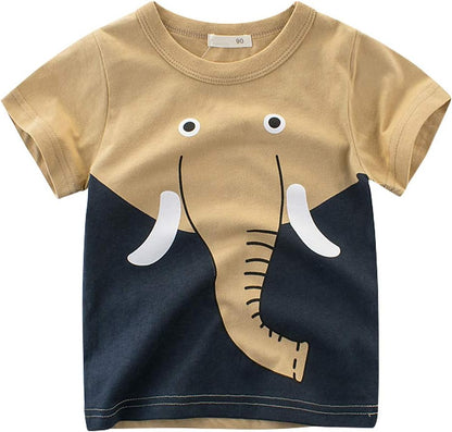 Boys' 4-Pack Excavator Short Sleeve Crewneck T-Shirts Top Tee Size 2-7 Years Toddler Boys' Value