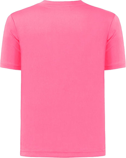QBK 2T to Youth Neon Shirt Kids UPF 50+ Dry Fit Athletic Short Sleeve Rash Guard T Shirts for Boys
