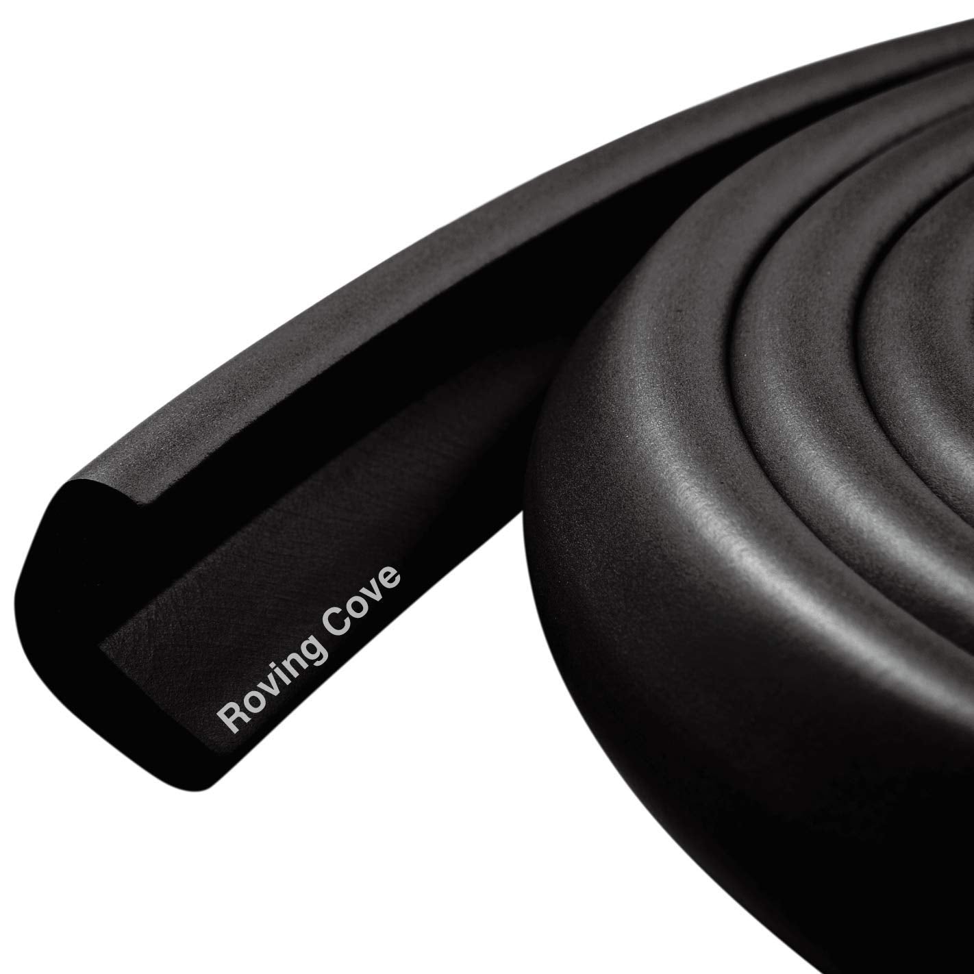 Roving Cove HeftyFit Edge Protector for Baby Proofing (6ft Large Edge Only), Heavy-Duty Soft Rubber