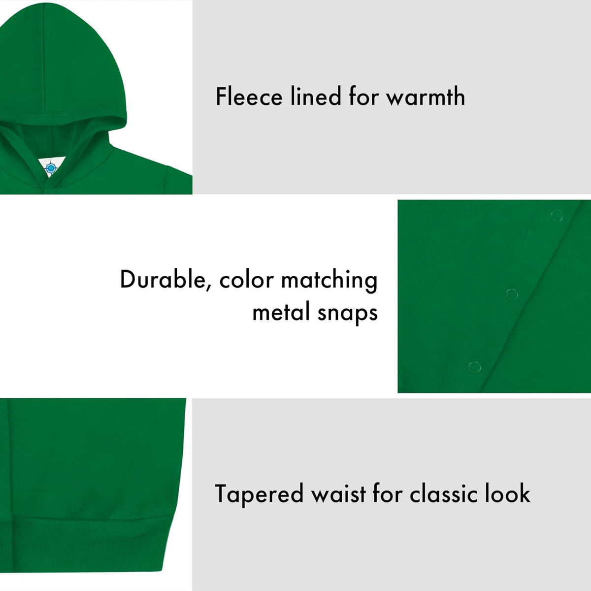 Creative Knitwear College Baby Snap Hooded Jacket - Team Logo, Multiple Colors, for Boys & Girls