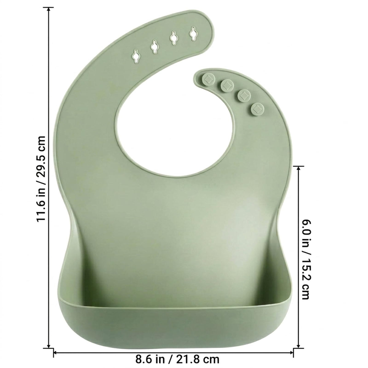 PandaEar Set of 3 Silicone Baby Bibs Waterproof, Soft, Unisex, 10-72 Months (Brown/Blue/Green)