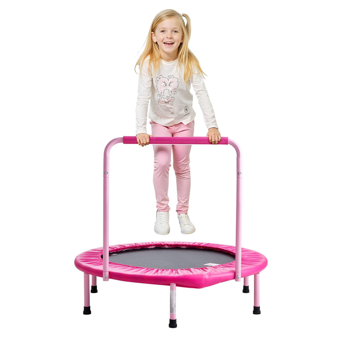 VEVOR 36" Kids Trampoline, 3FT Indoor Outdoor Trampolines, Foldable Jump Toy with Handle, Rebounder