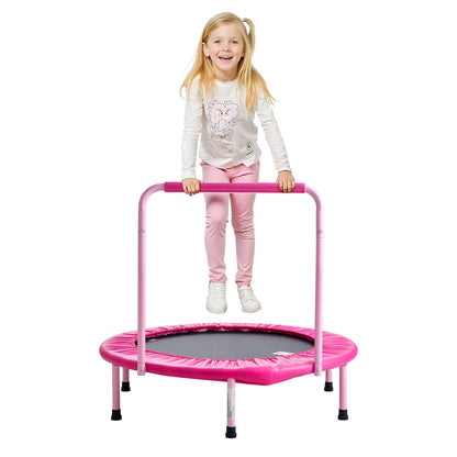 VEVOR 36" Kids Trampoline, 3FT Indoor Outdoor Trampolines, Foldable Jump Toy with Handle, Rebounder