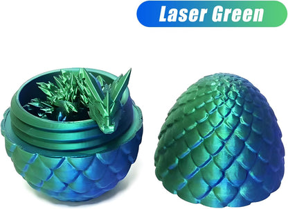 3D Printed Dragon Egg,Mystery Crystal Dragon Fidget Toys,Articulated Dragon,Home Desk Decor Easter