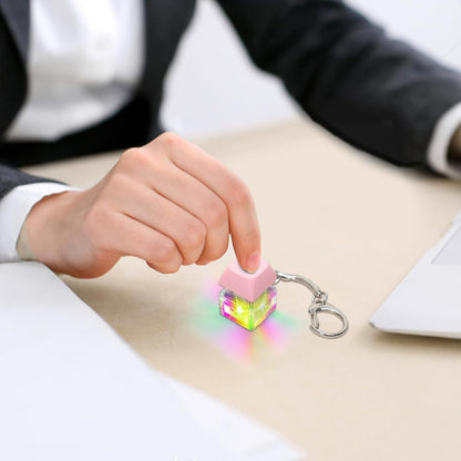 Keyboard Fidget Toys for Adults Keyboard Clicker with LED Light Keychain Fidget Sensory Fun Toys