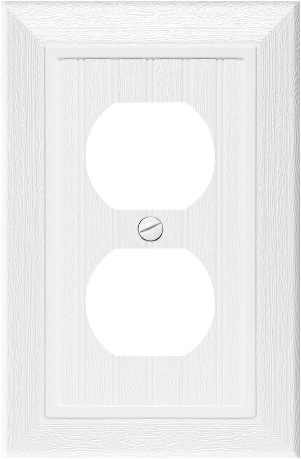 Modern Decorative Wall Plate Switch Plate Outlet Cover, Vintage Retro Wood Grain Design(Single