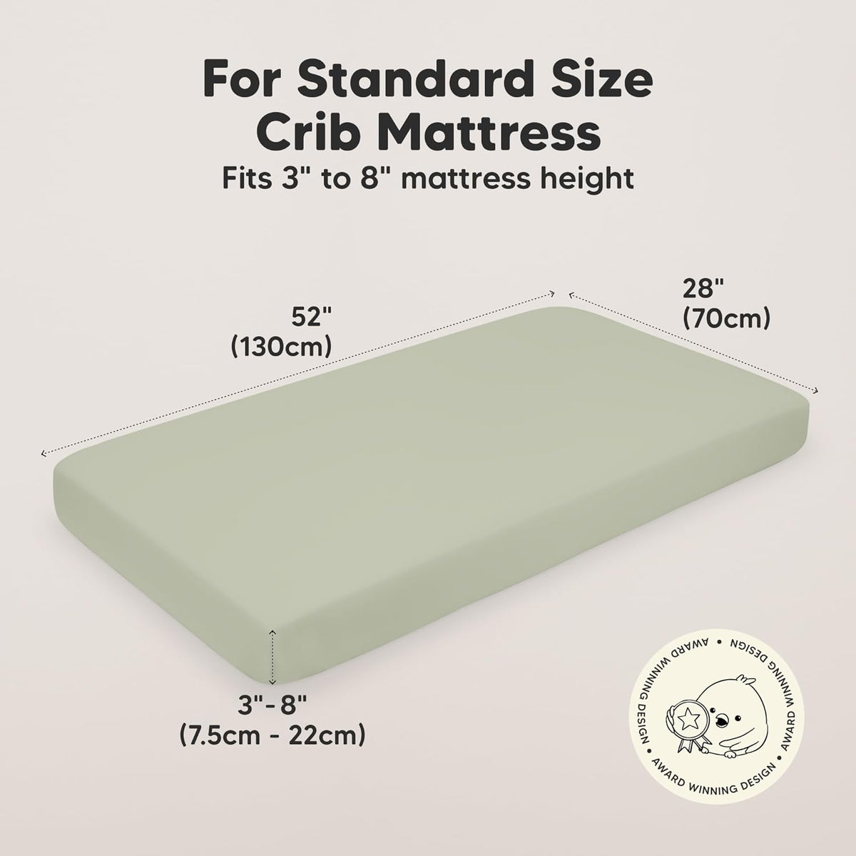 KeaBabies 2-Pack Organic Crib Sheets for Boys, Girls - 52x28 Fitted Crib Mattress Sheet Neutral