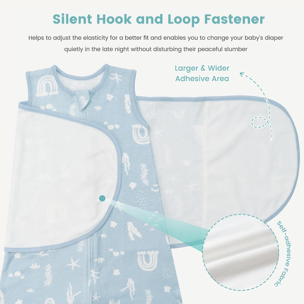 Baby Swaddle Sleep Sack 1.0 Tog 3-in-1 Cotton Baby Swaddle Blanket Wrap for Newborns 0-6 Months