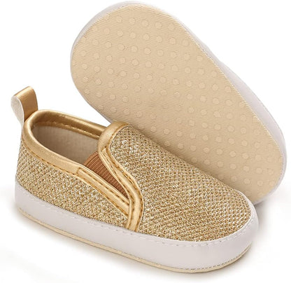 LONSOEN Baby Girls Boys Loafers Prewalker Dress Crib Shoes