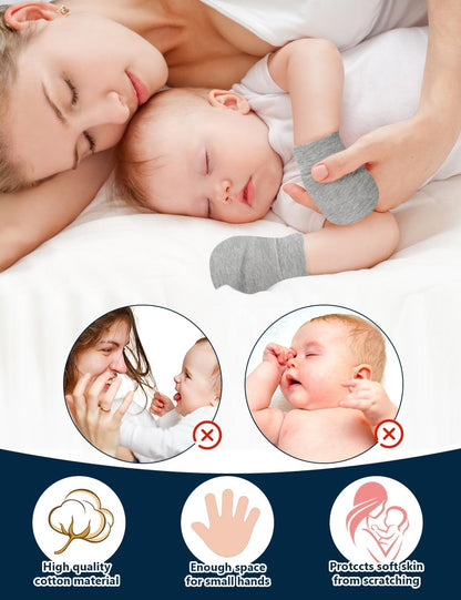 Cute Baby Mittens Newborn, No Scratch Baby Boy Mittens, Baby Girl Hat Gloves for Toddlers, Infant