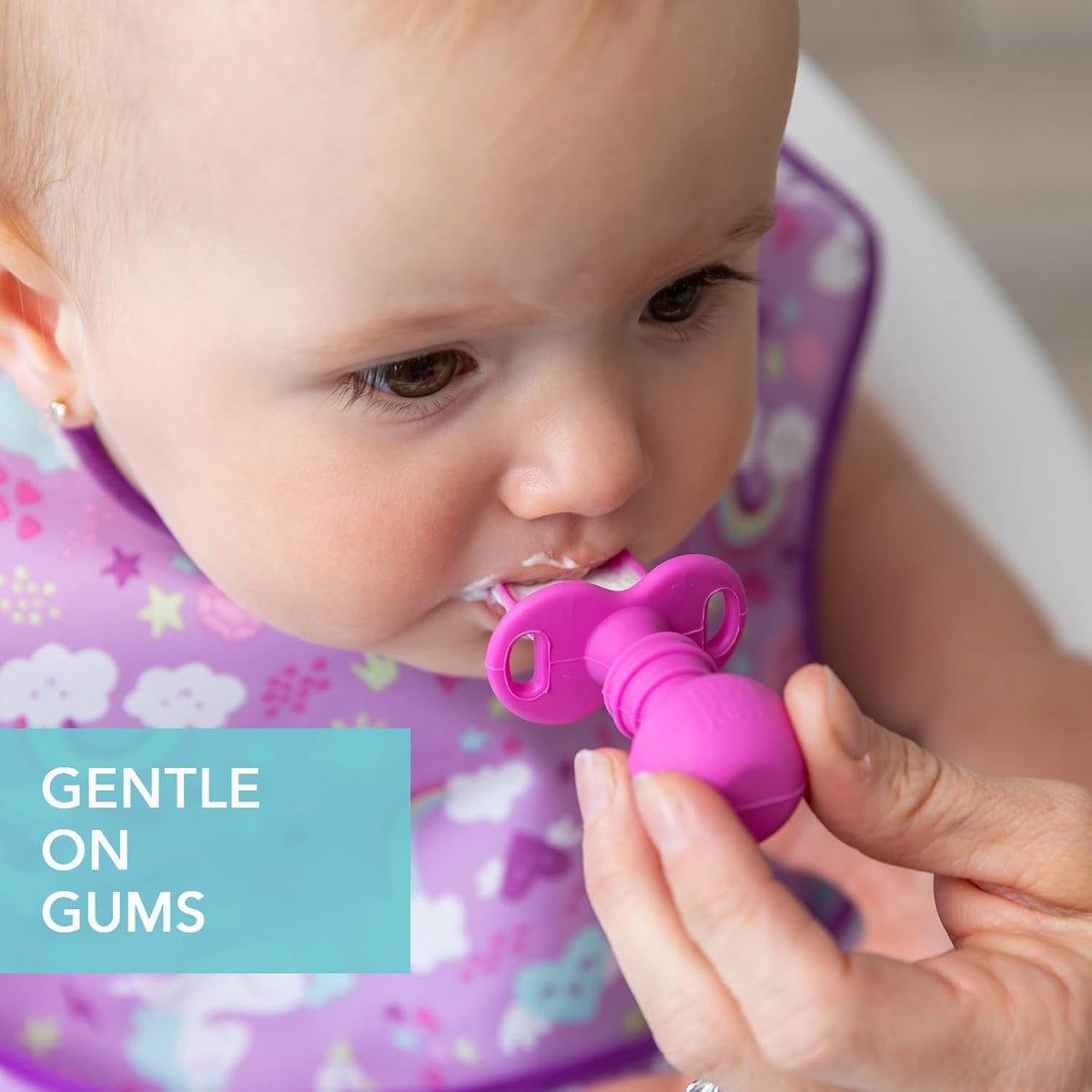 Bumkins Baby Utensils Set, Chewtensils Silicone Spoons for Dipping, Self-Feeding, Baby Led Weaning