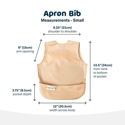Tiny Twinkle Mess Proof Apron Bibs - 2 Pack Waterproof & Lightweight Baby Bibs for Led Weaning |
