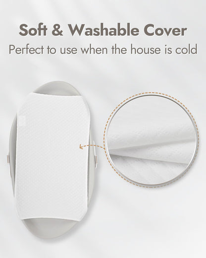 Papablic Baby Changing Pad, Waterproof & Non-Slip, Includes Washable Cover, Safety Strap for