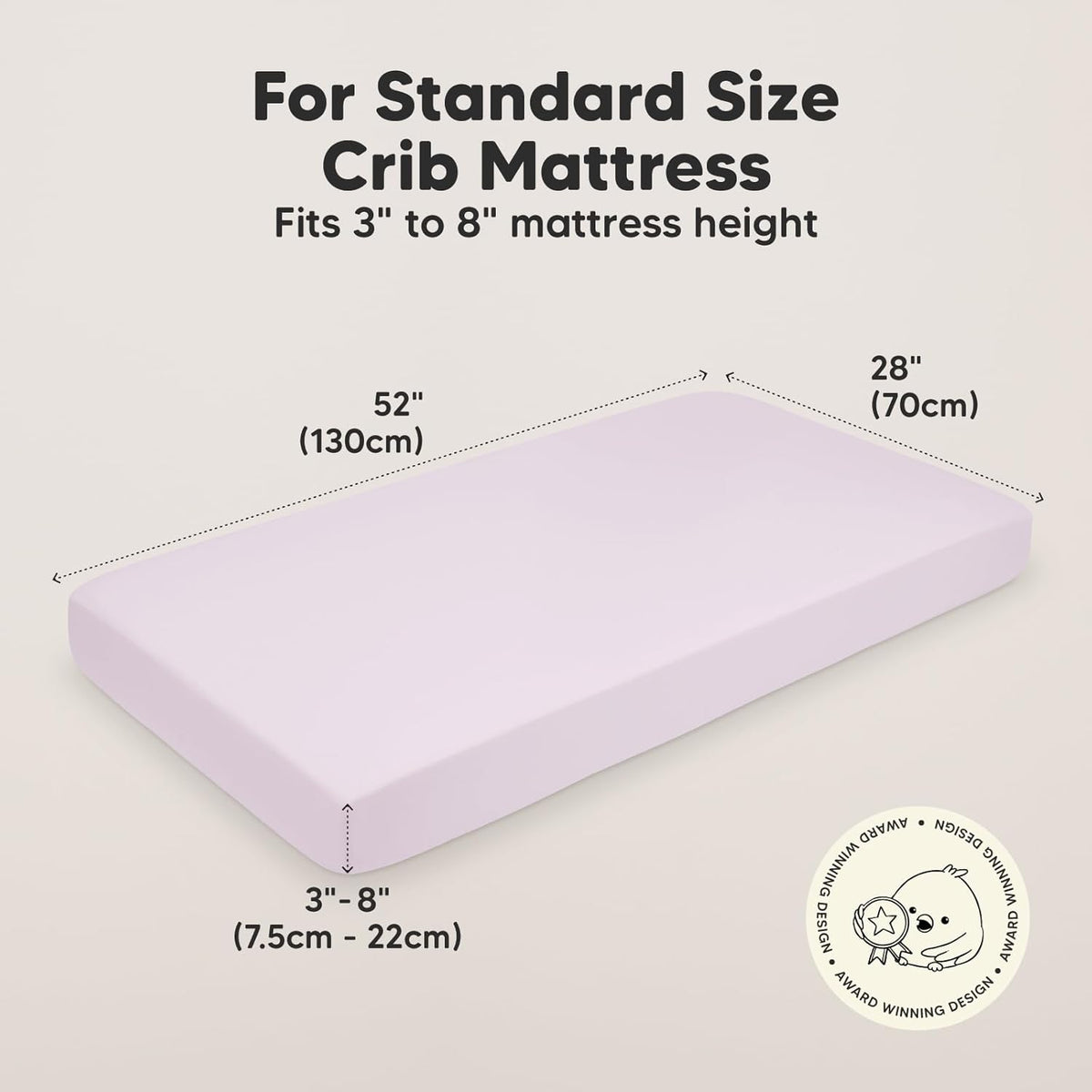 KeaBabies 2-Pack Organic Crib Sheets for Boys, Girls - 52x28 Fitted Crib Mattress Sheet Neutral