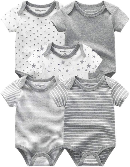 Kiddiezoom Unisex Newborn Baby Short-Sleeve Bodysuit Baby Layette Essentials Giftset Clothing Set