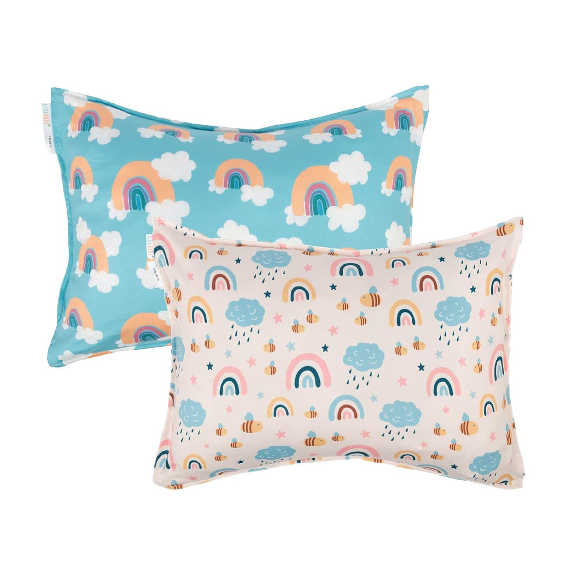 ALVABABY Toddler Pillowcases Stretchy Soft Kids Pillow Cover 2 Pack Fit 13"x 18" or 12"x19"