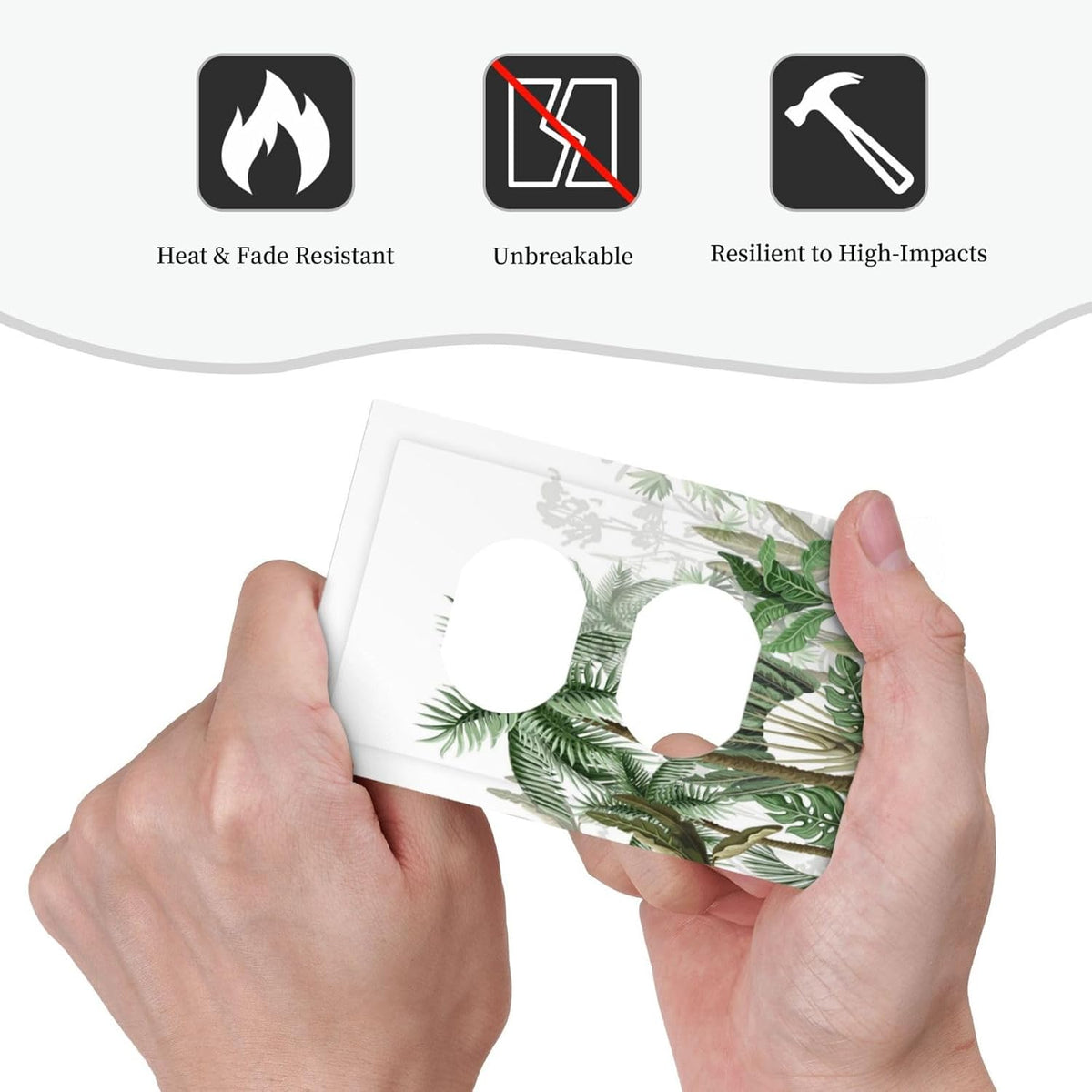Palm Tree Banana Leaf Green Rainforest Natural Landscape Outlet Covers 1 Gang Duplex Light Switch
