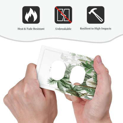 Palm Tree Banana Leaf Green Rainforest Natural Landscape Outlet Covers 1 Gang Duplex Light Switch