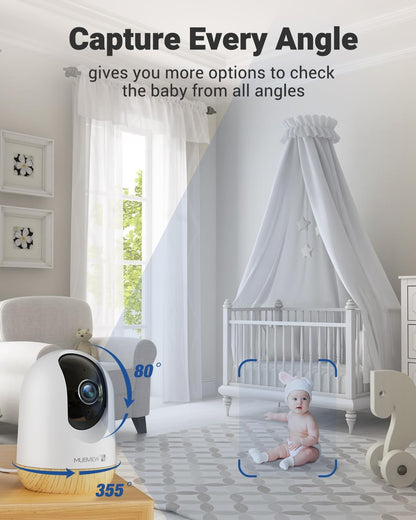 MUBVIEW 5G WiFi Indoor Security Camera No Subscription, Pet Camera with Phone App, Baby Monitor
