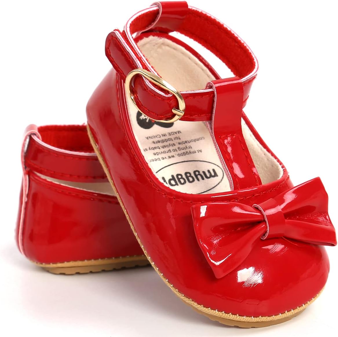 Baby Shoes Mary Jane Flats Non Slip Soft Sole Infant Toddler Sneakers First Walkers Party Christmas