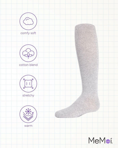 MeMoi Soft Pima Cotton Tights for Girls, Soft and Lightweight Opaque Tights for girls - Sizes 8 to