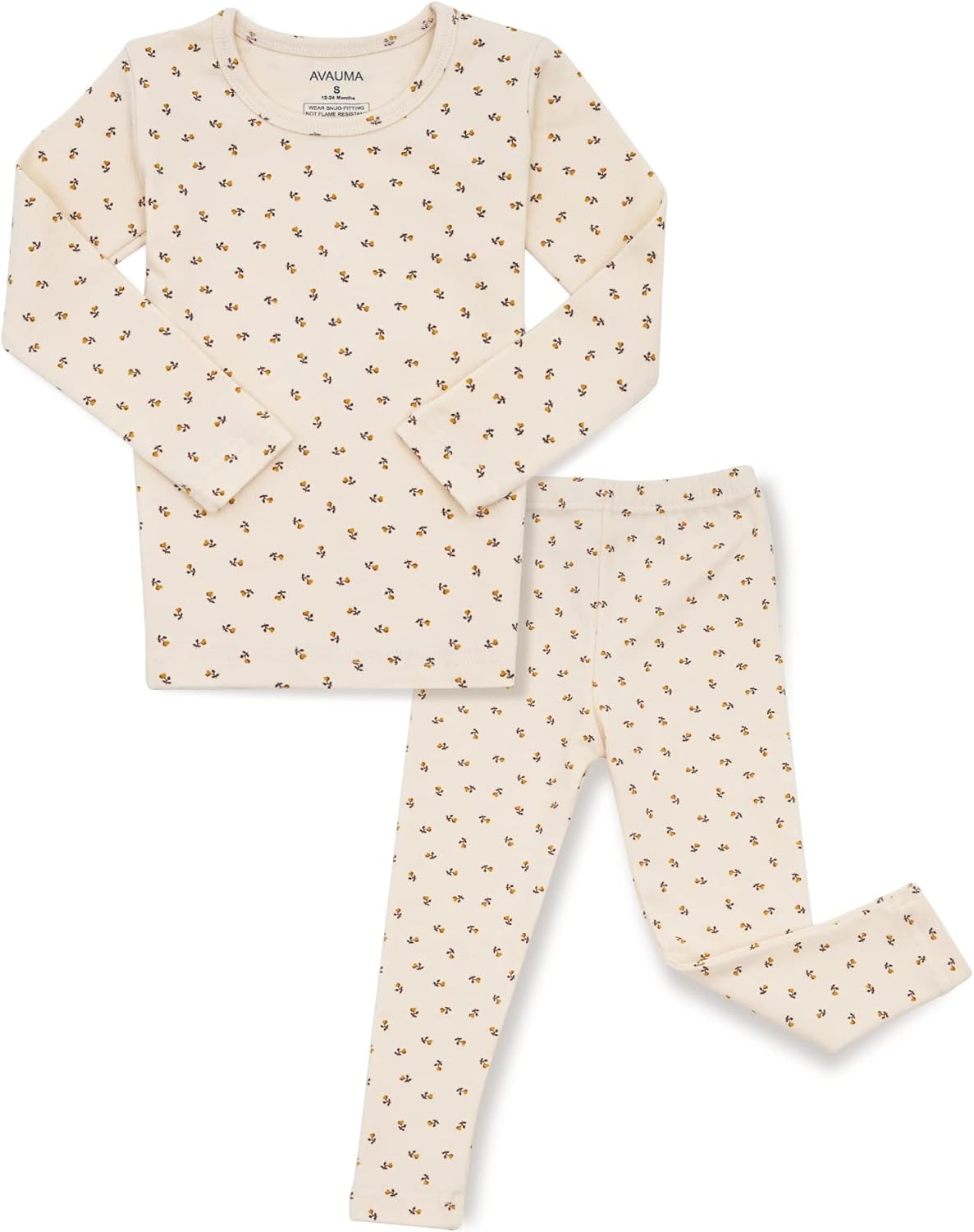 AVAUMA Baby Boys Girls Pajama Set 6M-7T Kids Cute Toddler Snug fit Pattern Design Pjs Cotton