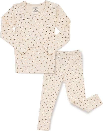 AVAUMA Baby Boys Girls Pajama Set 6M-7T Kids Cute Toddler Snug fit Pattern Design Pjs Cotton