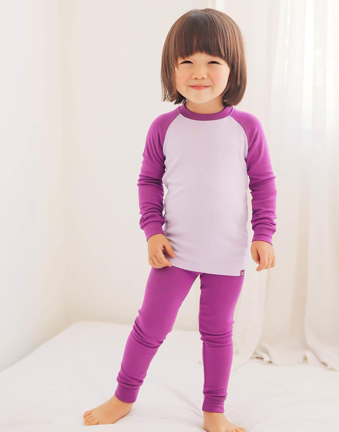 VAENAIT 6M-12Y Toddler Toddler Kids Toddler Girls Boys Soft Comfy Modal Tencel Solid Raglan