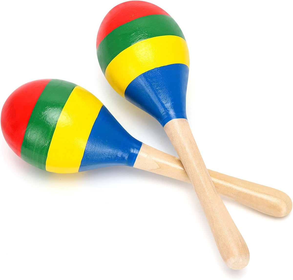 2 Pcs Maracas, Hand Percussion Rattles for Kids, Wooden Rumba Shaker Hand Musical Instruments with