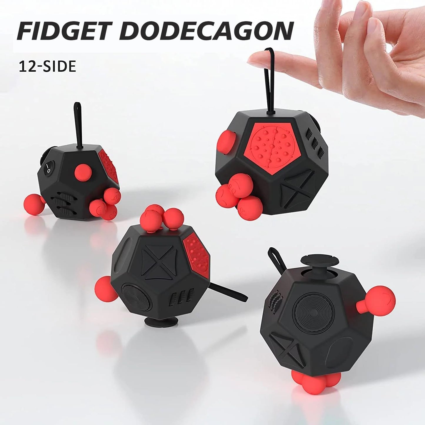 Fidget Dodecagon –12 Side Fidget Toy Cube Relieves Stress and Anxiety Anti Depression Cube for