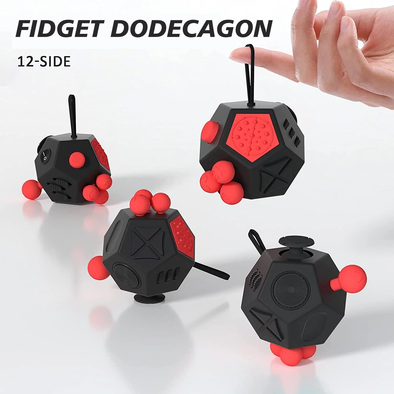 Fidget Dodecagon –12 Side Fidget Toy Cube Relieves Stress and Anxiety Anti Depression Cube for