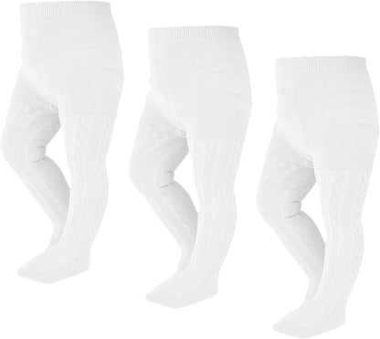 EPEIUS Baby Girl Tights Thick Cable Knit Leggings Stockings Cotton Pantyhose for Newborn Infant