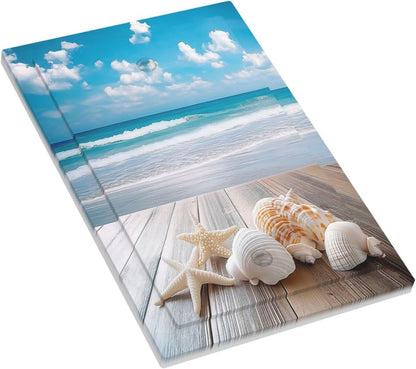 Light Switch Cover Plate Beach Waves Brown Wood Starfish Shells 1 Gang No Device Blank Electrical