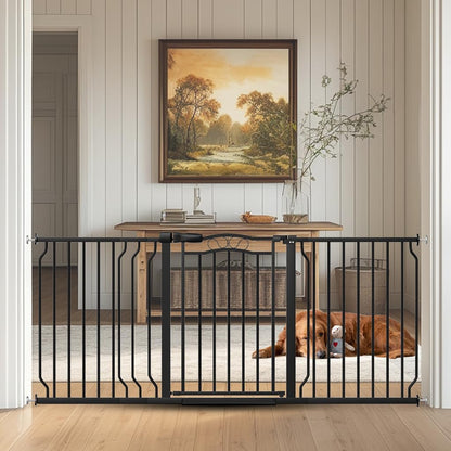 62.5"-71.6" Extra Wide Baby Gate for Doorways No Drill, Pressure Mounted Dog Gate Indoor, Walk Thru
