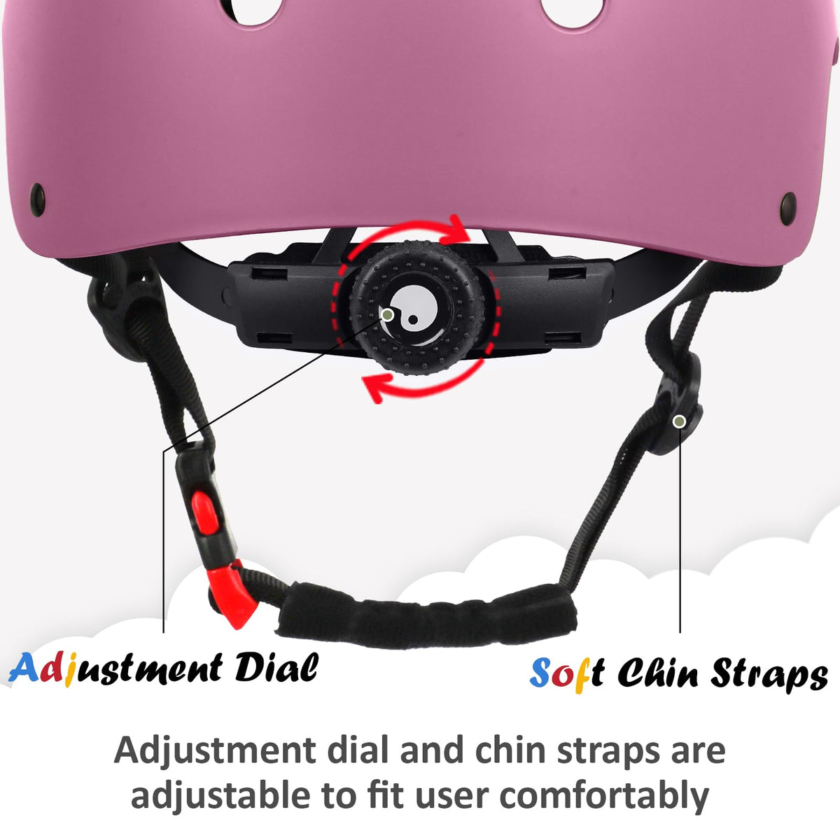Kids Bike Helmet, 3 Sizes from Toddler to Youth, Pink, Small