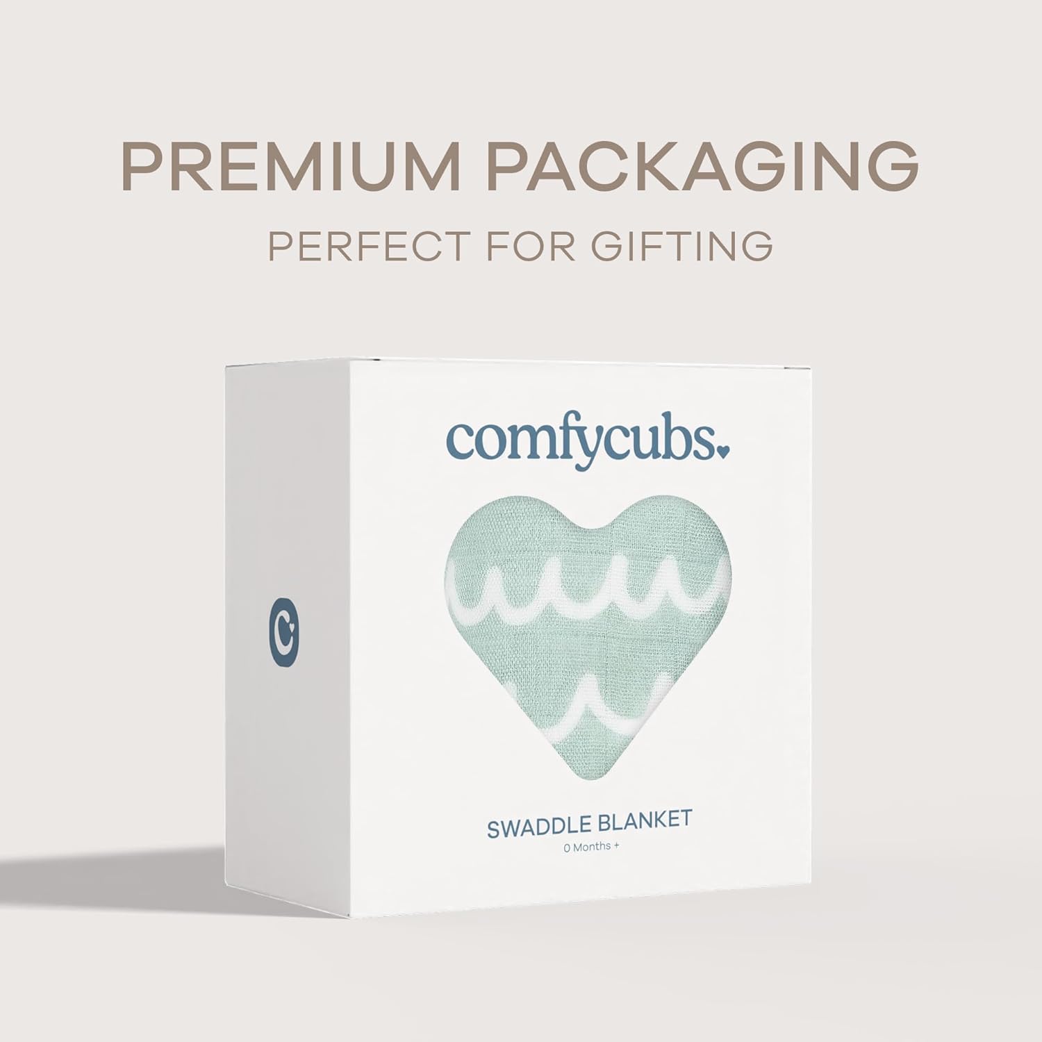 Comfy Cubs Muslin Swaddle Blankets Pack of 1 - 47 x 47 Inch Soft Cotton Baby Blanket Set, Large