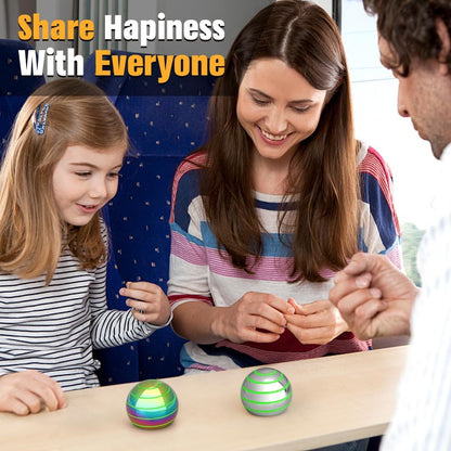 Kinetic Spinning Desk Toy Glow in The Dark for Kids Adults, Metal Full Body Optical Illusion Fidget