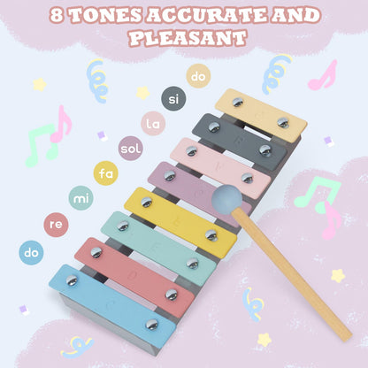 WoodenEdu Kids Xylophone Musical Toy Educational Instrument for Toddlers