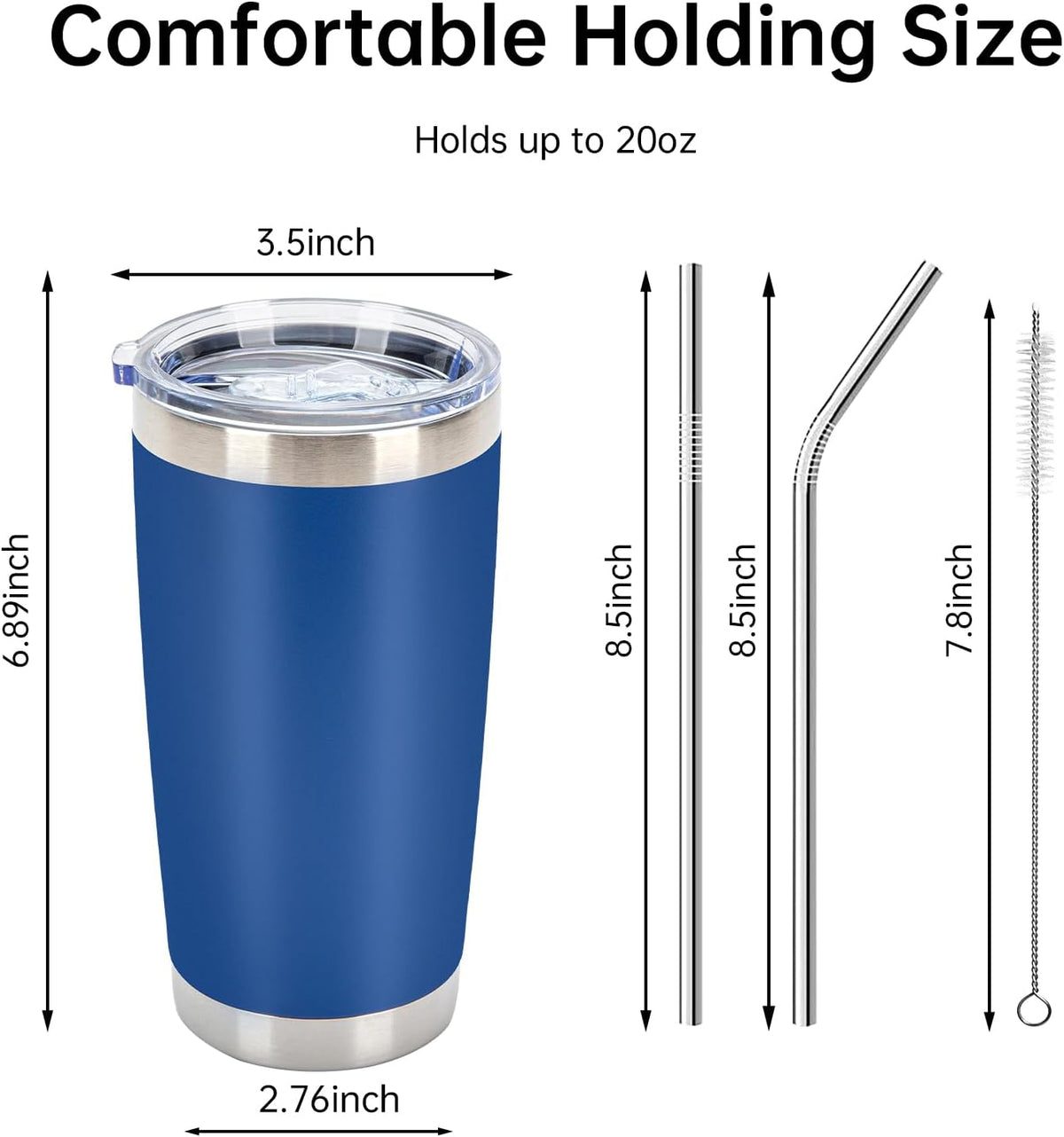 IEOVIEE 32 Pack 20oz Stainless Steel Bulk Tumblers with Lids and Straws Double Wall Insulated