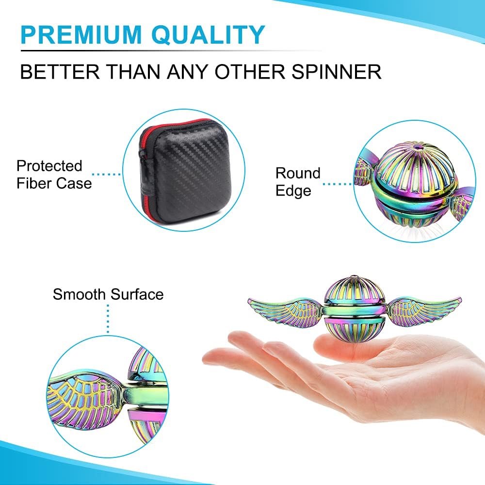 Rainbow Fidget Spinner Magic Orb Anxiety Toys Stress Relief Reducer Spin Fidgets Hand Bearing Tri