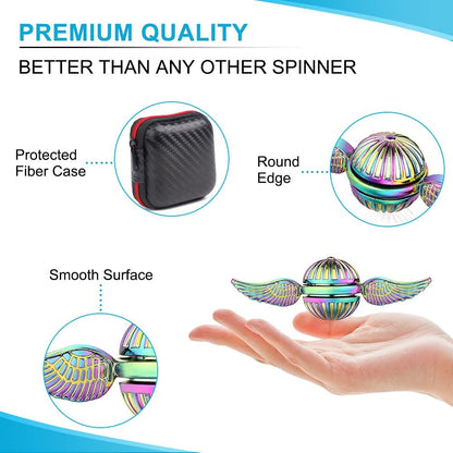 Rainbow Fidget Spinner Magic Orb Anxiety Toys Stress Relief Reducer Spin Fidgets Hand Bearing Tri