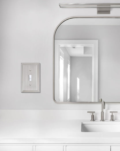 2-Pack Single Toggle Light Switch Cover Plate, Durable Solid Zinc Alloy Decorative Switch Plate