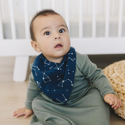 Woolino Merino Wool Baby Bibs - Highly Absorbent Bandana Bib with Cotton Outer Layer and Merino