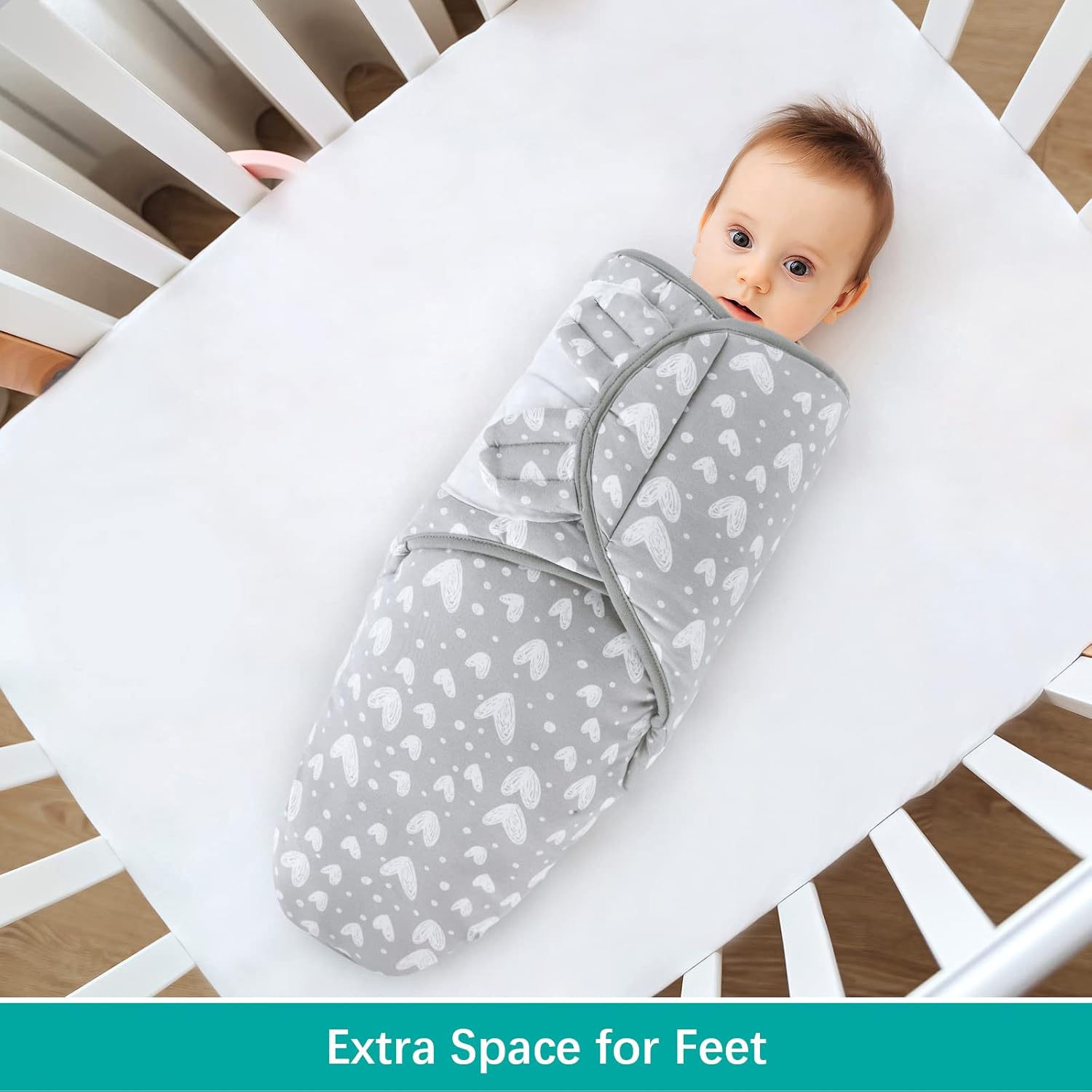Biloban Baby Swaddles 0-3 Months for Boy Girls, Warm Quilted Baby Swaddle, Newborn Swaddle